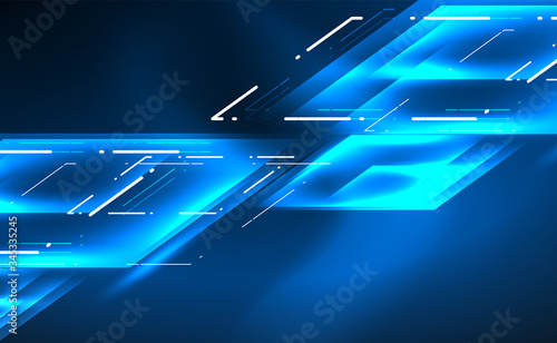Fototapeta Naklejka Na Ścianę i Meble -  Dynamic neon shiny abstract background. Trendy abstract layout template for business or technology presentation, internet poster or web brochure cover, wallpaper