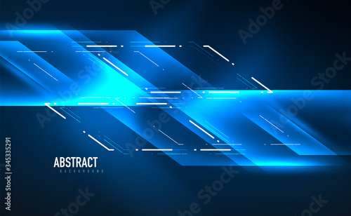 Dynamic neon shiny abstract background. Trendy abstract layout template for business or technology presentation, internet poster or web brochure cover, wallpaper