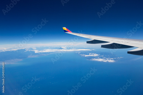 아시아나항공 비행기 창밖으로 보이는 후지산