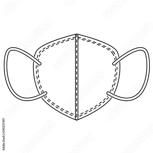 Safety breathing masks Corona Virus. Industrial safety n95 mask, dust protection respirator and breathing medical respiratory mask