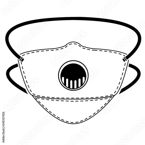 Safety breathing masks Corona Virus. Industrial safety n95 mask, dust protection respirator and breathing medical respiratory mask