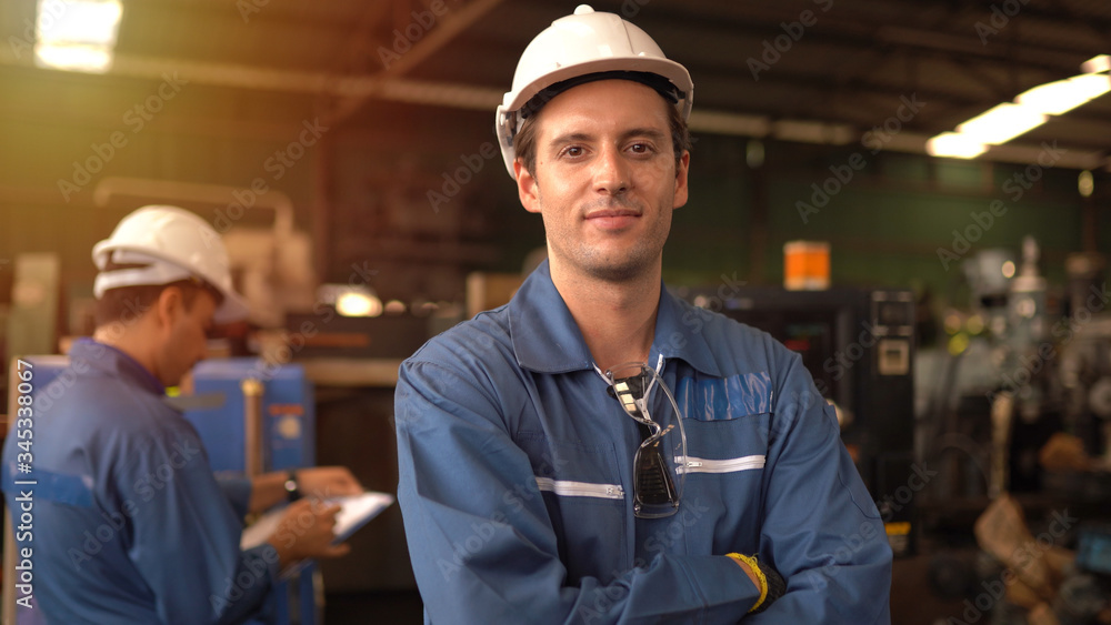 Portrait of engineer man posing