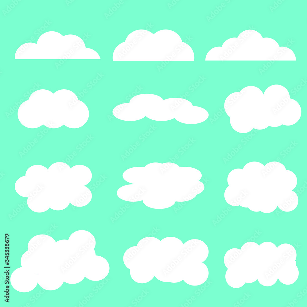 cloud icon. set of icon. cloud flat design