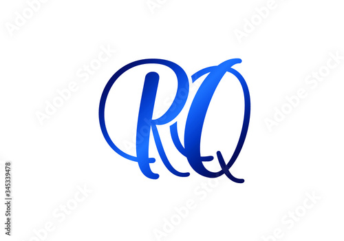 Initial Monogram Letter R Q Logo Design Vector Template. Graphic Alphabet Symbol for Corporate Business Identity