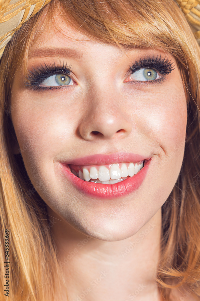 Beautiful smiling girl close up Beautiful smiling girl close up