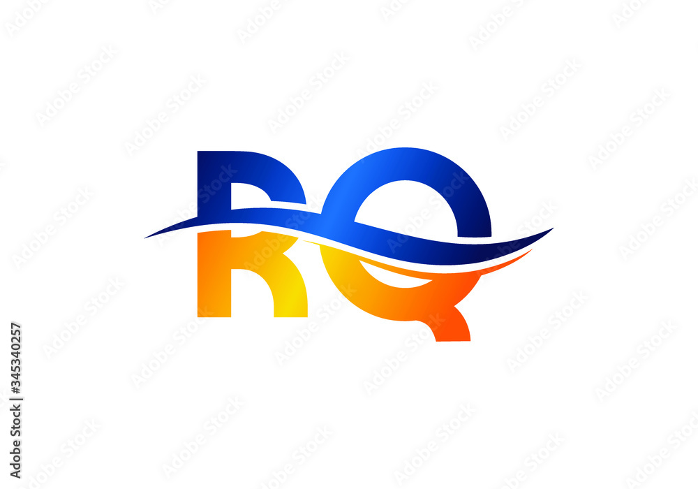 Initial Monogram Letter R Q Logo Design Vector Template. Graphic Alphabet Symbol for Corporate Business Identity Initial Monogram Letter R Q Logo Design Vector Template. Graphic Alphabet Symbol for Corporate Business Identity