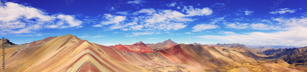 seven-colour mountain beautiful landscape