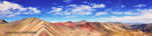 seven-colour mountain beautiful landscape