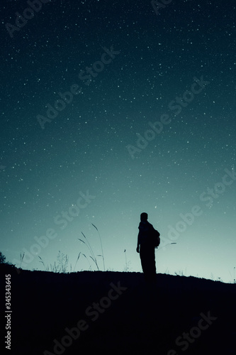 stars on the night sky and ...