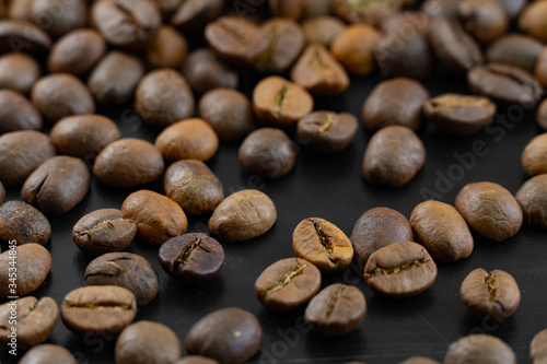Wallpaper Mural Coffee beans on a dark background macro Torontodigital.ca
