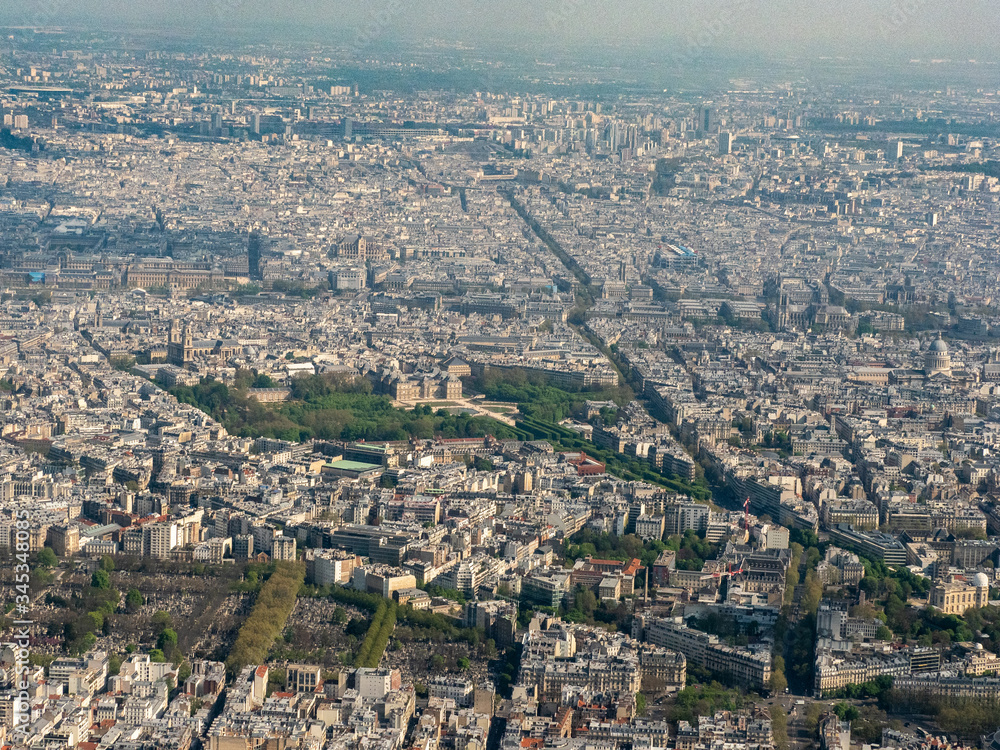 vue aérienne du centre de Paris