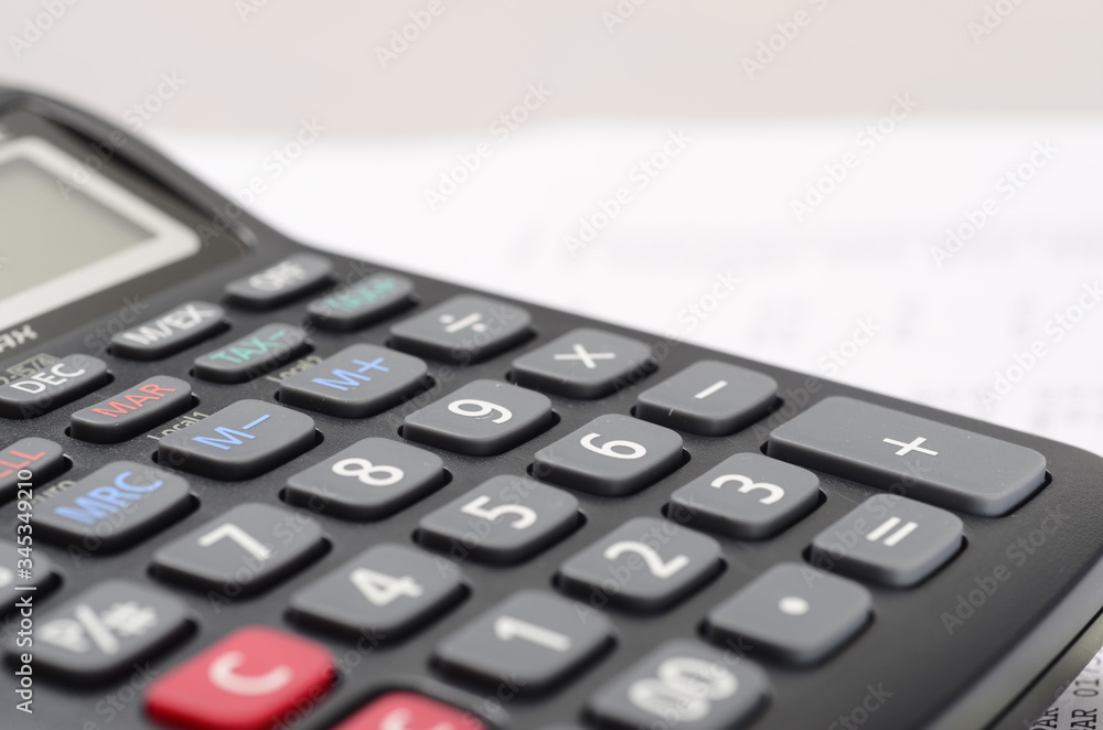 Printing calculator, low depth of field Printing calculator, low depth of field