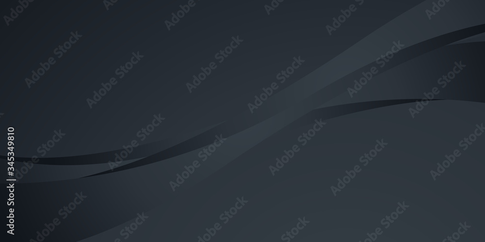 Modern black background with curve wave Modern black background with curve wave