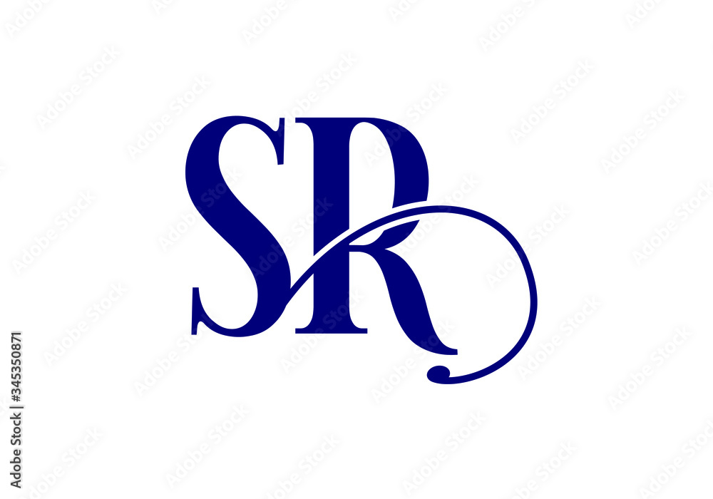 Initial Monogram Letter SR Logo Design Vector Template. Graphic Alphabet Symbol for Corporate Business Identity Initial Monogram Letter SR Logo Design Vector Template. Graphic Alphabet Symbol for Corporate Business Identity