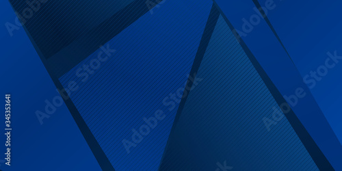 Blue geometric technological background. Template brochure and layout design. Paper layer triangle blue abstract background for banner, cover, poster, wallpaper, design with space