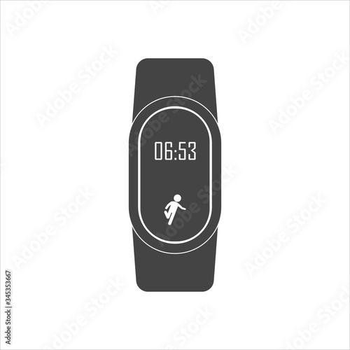 Fitness Bracelet Vector Icon on white isolated background.
