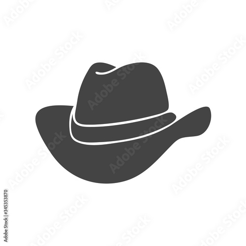 Cowboy hat vector icon on white isolated background.