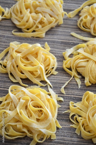 noodle pasta on a plaid