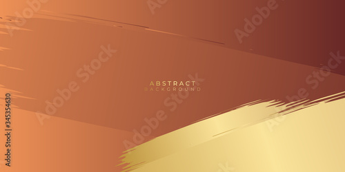 Abstract modern brush brown gold lines background vector illustration presentation design. Suit for business, corporate, institution, conference, party, festive, seminar, and talks.