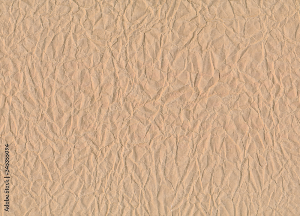 Close up of brown crumpled paper texture background Close up of brown crumpled paper texture background