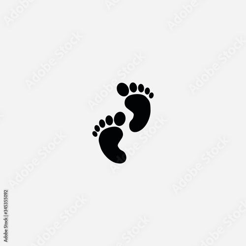 baby feet graphic element Illustration template design