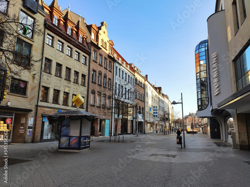 Shopping street Breite Gasse / Ludwigsplatz, Nuremberg in Germany