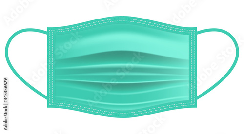 disposable surgical mask / face mask flat icon for apps or websites photo