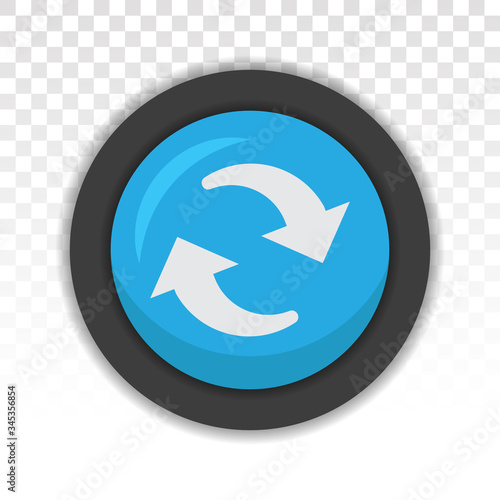 sync refresh or webpage refresh reload flat icon on a transparent background