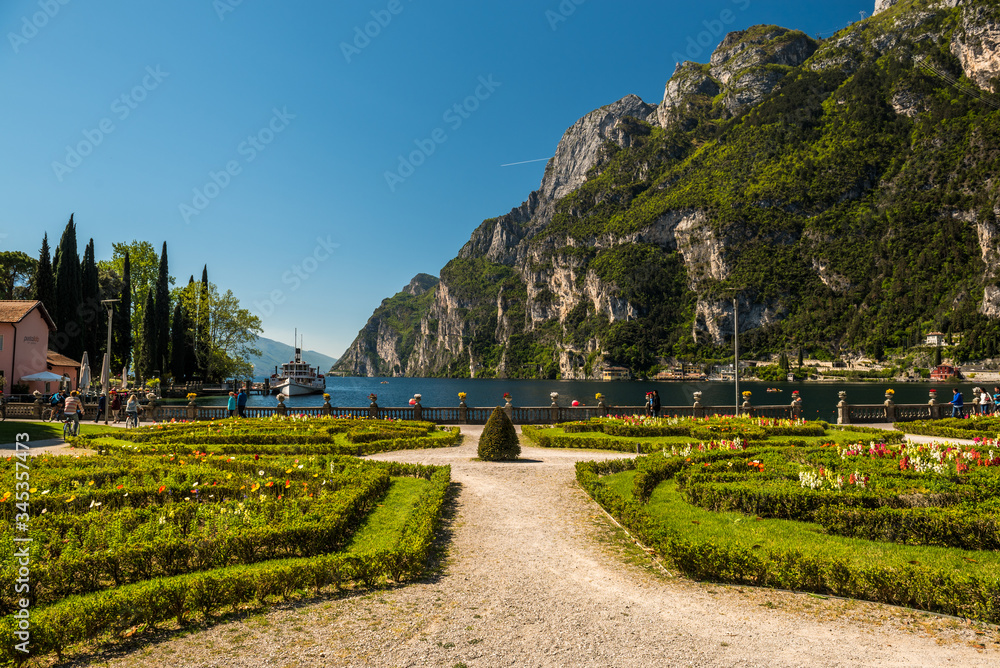 picturesque view to Lake Garda