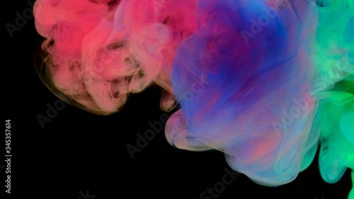 Wallpaper Mural 4K , Color paint drops in water , Colorful ink in water, 4K footage,
 Torontodigital.ca