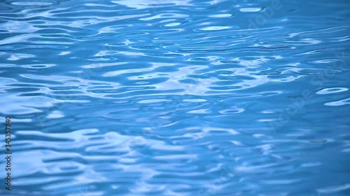 Beautiful blue water surface. Abstract background 3d render with animation waving of waterline.