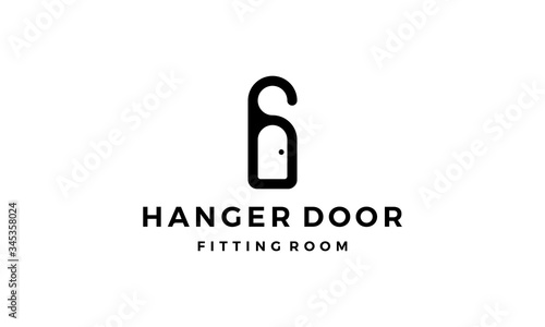 hanger door logo design template