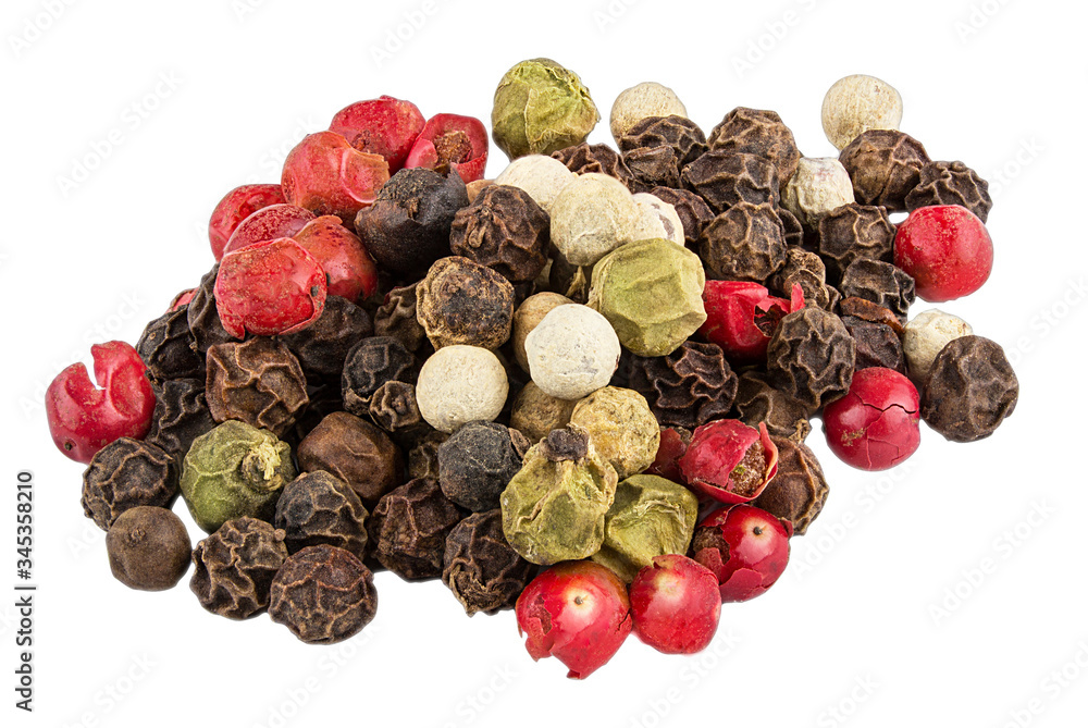 Pepper isolated on white background with clipping path