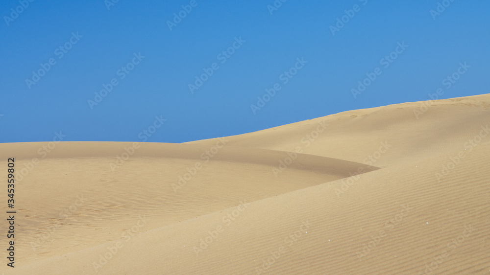 Dunes in summer in Canary Islands (Spain)