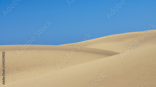 Dunes in summer in Canary Islands  Spain 