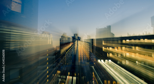 Abstract view of Manhattan Skyline