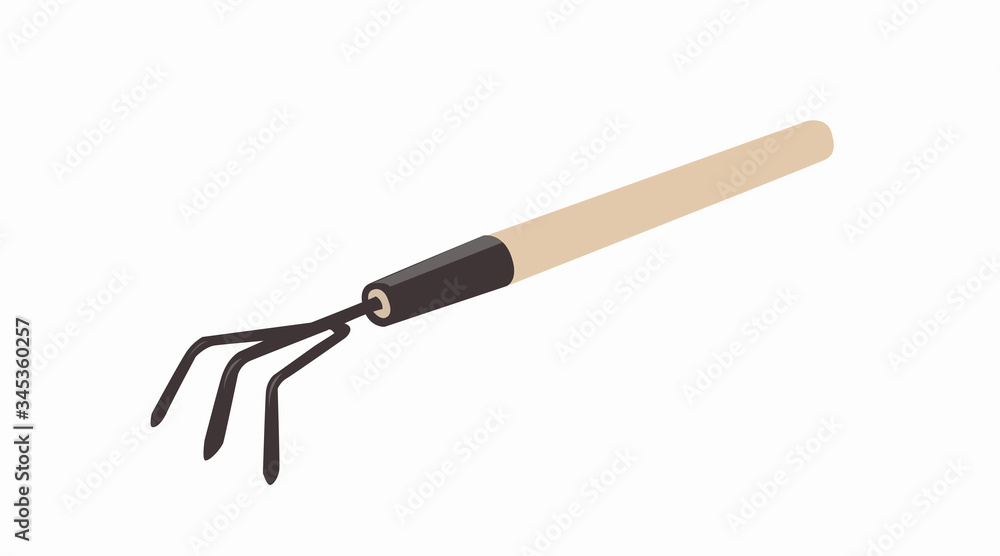 Vector Isolated Illustration of a Gardening Hoe Vector Isolated Illustration of a Gardening Hoe