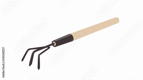 Vector Isolated Illustration of a Gardening Hoe