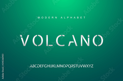 Elegant silver alphabet font with minimal style