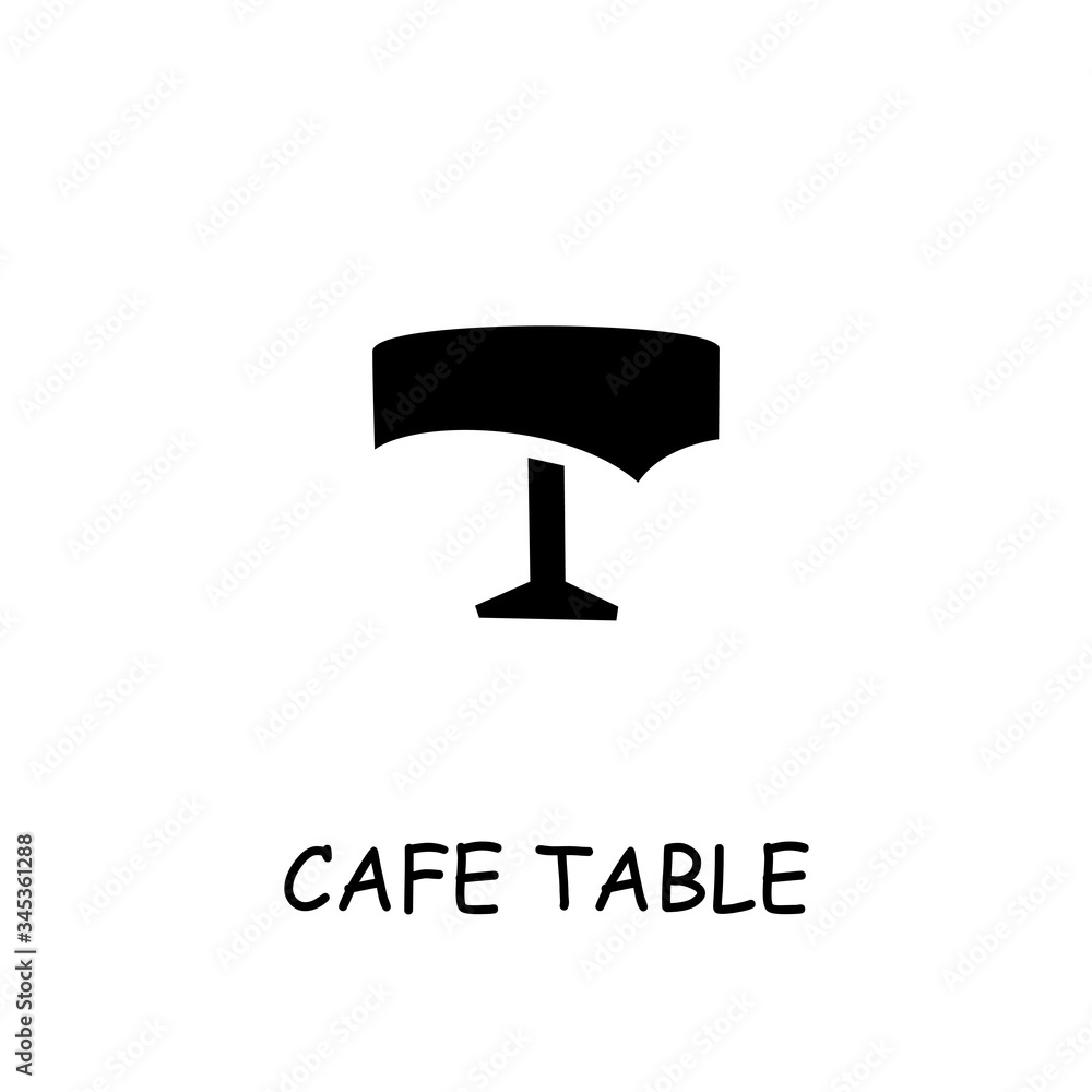 Cafe table flat vector icon Cafe table flat vector icon
