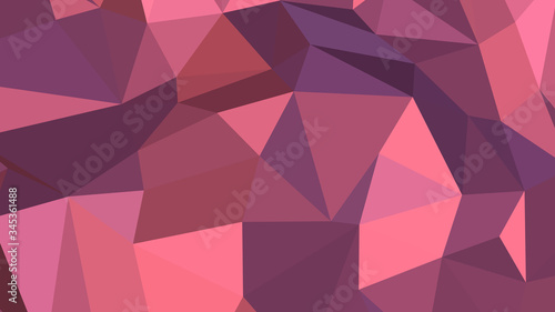 Abstract polygonal background. Geometric Pale Violet Red vector illustration. Colorful 3D wallpaper.