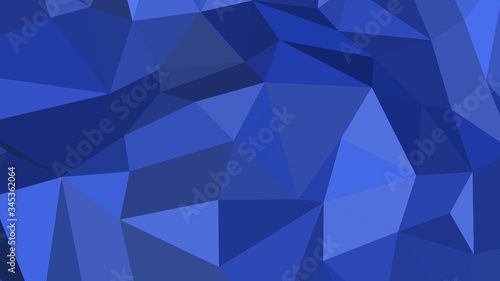 Abstract polygonal background. Geometric Royal Blue vector illustration. Colorful 3D wallpaper.