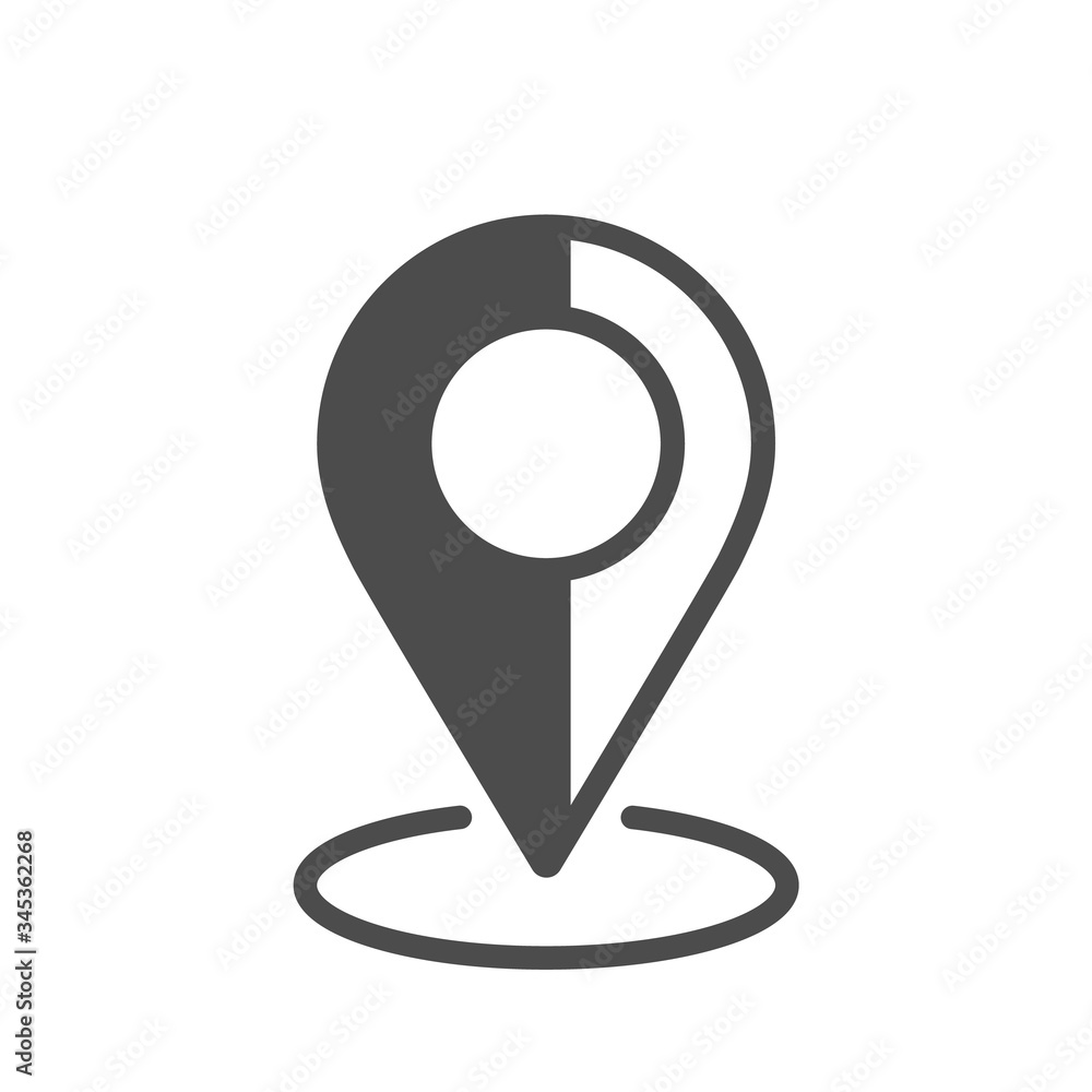 location icon isolated on white background. Vector illustration.