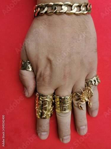 gold hand