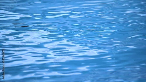 Beautiful blue water surface. Abstract background 3d render with animation waving of waterline.