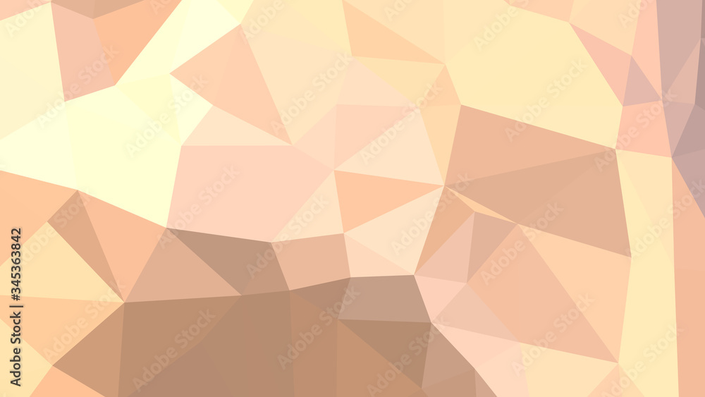 Obraz premium Abstract polygonal background. Geometric Peach Puff vector illustration. Colorful 3D wallpaper.