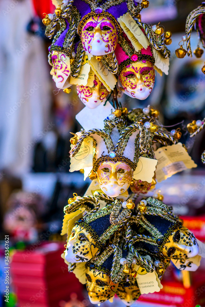 Masks for sale in Venice to celebrate the famous carnival.