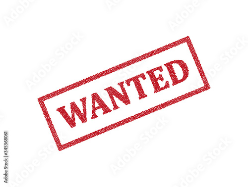 Black vector grunge stamp WANTED