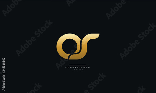 OS Letter Logo Design Icon Vector Symbol