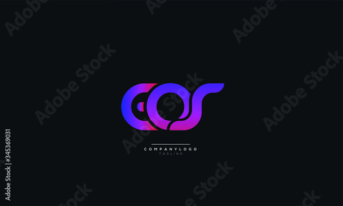 Slika na platnu EOS Letter Logo Design Icon Vector Symbol